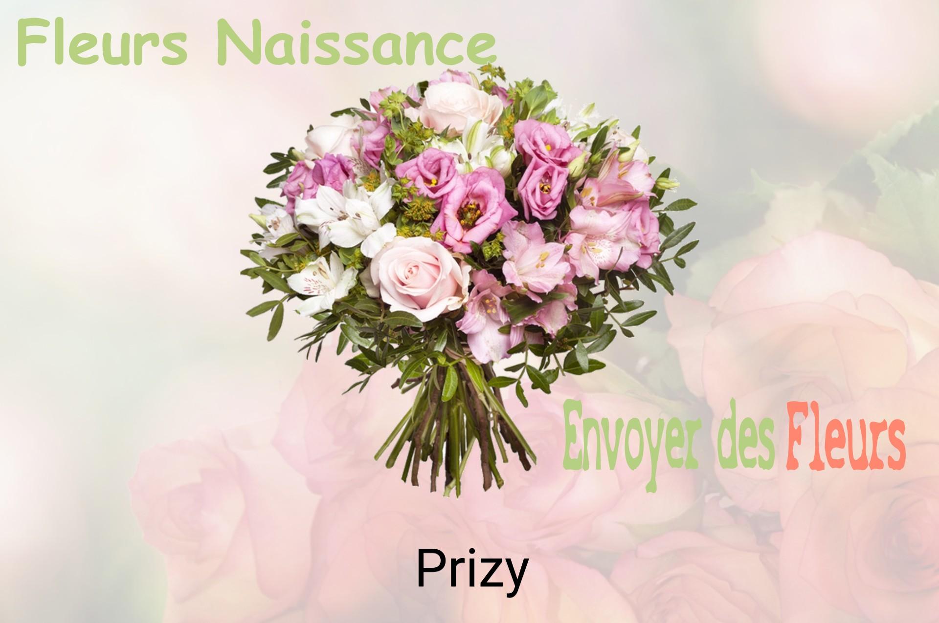 Bouquet de fleurs de naissance livré à Prizy